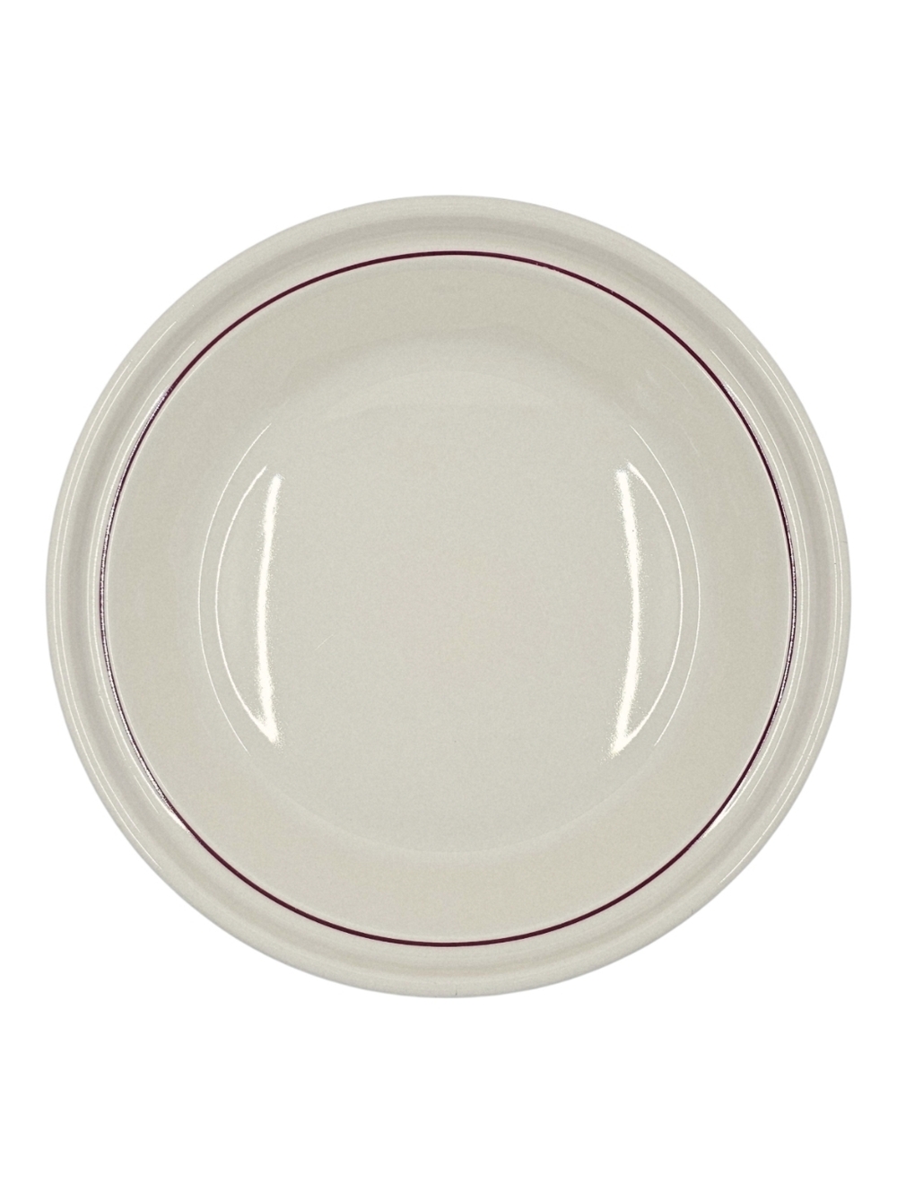 Longaberger Pottery Woven Traditions 10in Pie Baking Plate Red Border Bakeware